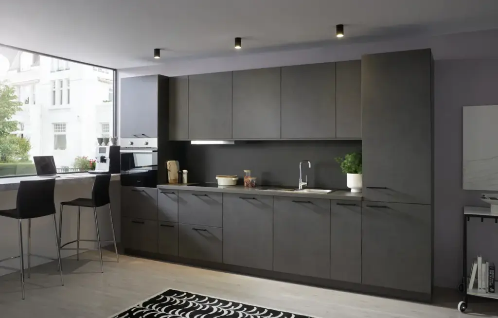 Contur moderne Kuechenzeile Beton
